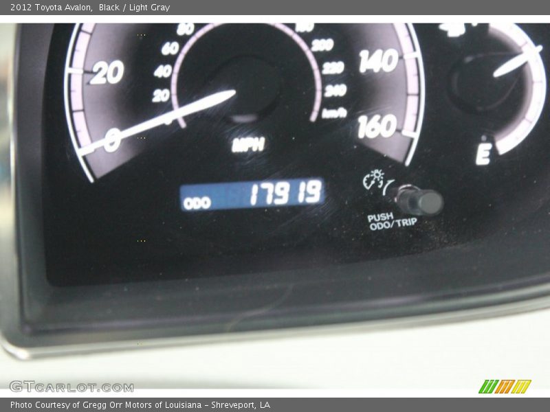 Black / Light Gray 2012 Toyota Avalon
