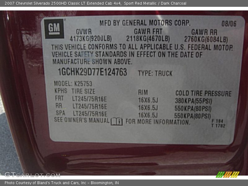 Sport Red Metallic / Dark Charcoal 2007 Chevrolet Silverado 2500HD Classic LT Extended Cab 4x4