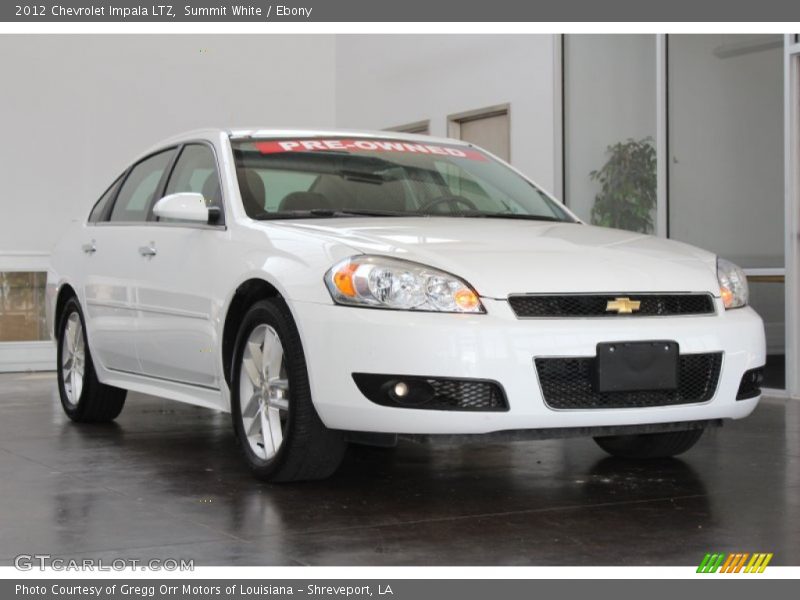 Summit White / Ebony 2012 Chevrolet Impala LTZ