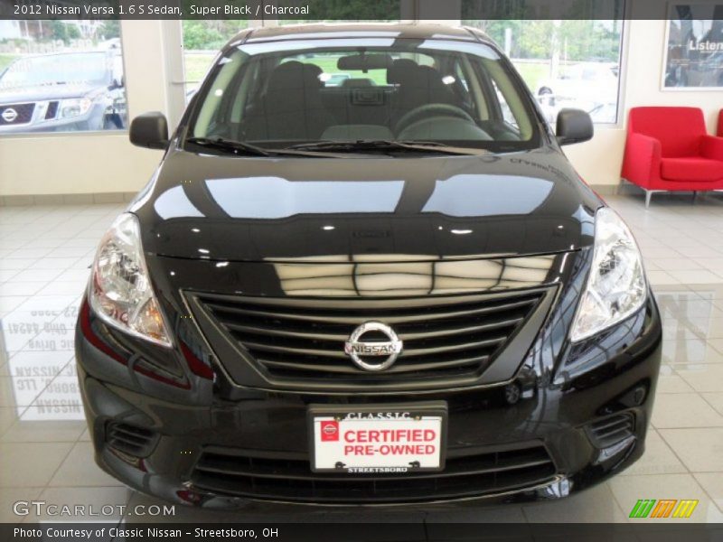 Super Black / Charcoal 2012 Nissan Versa 1.6 S Sedan