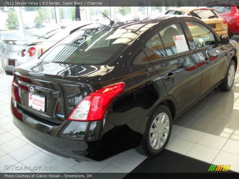 Super Black / Charcoal 2012 Nissan Versa 1.6 S Sedan