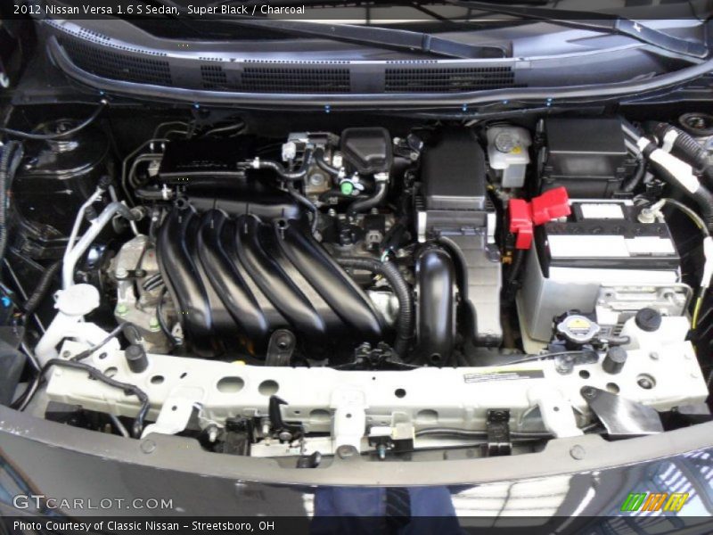 Super Black / Charcoal 2012 Nissan Versa 1.6 S Sedan