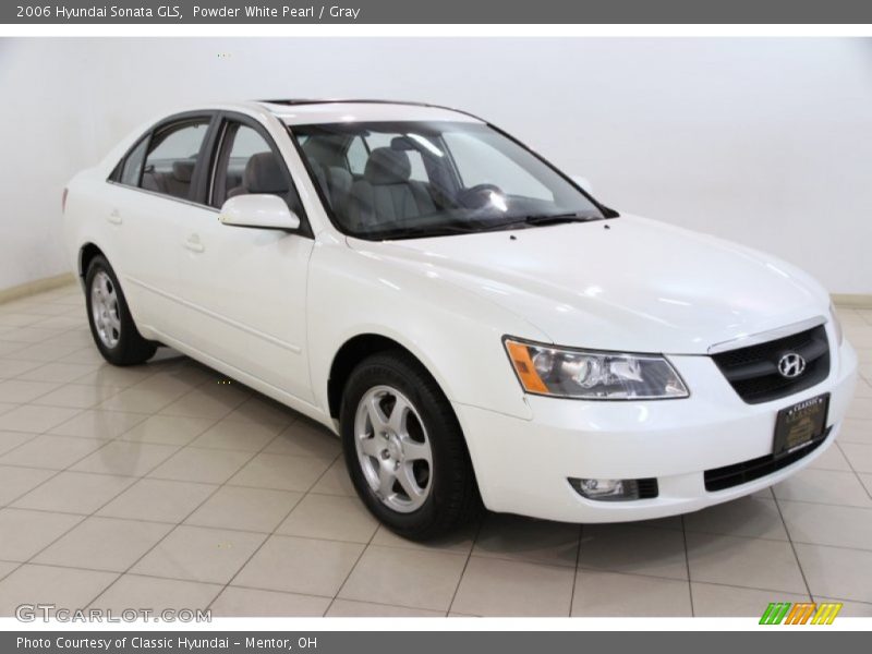 Powder White Pearl / Gray 2006 Hyundai Sonata GLS
