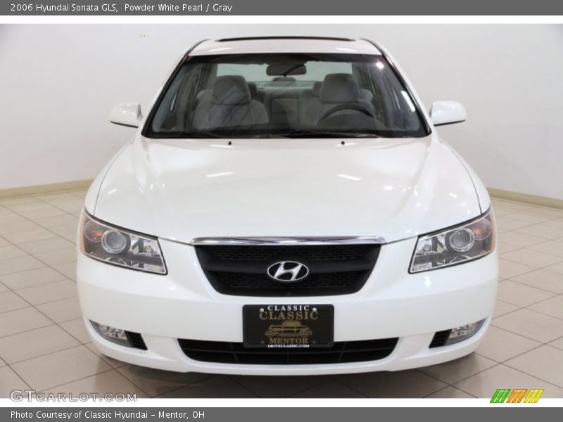 Powder White Pearl / Gray 2006 Hyundai Sonata GLS