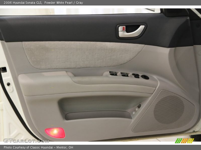 Powder White Pearl / Gray 2006 Hyundai Sonata GLS
