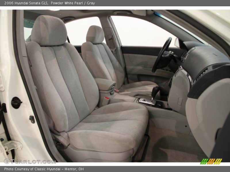 Powder White Pearl / Gray 2006 Hyundai Sonata GLS