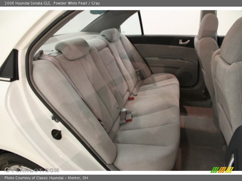 Powder White Pearl / Gray 2006 Hyundai Sonata GLS