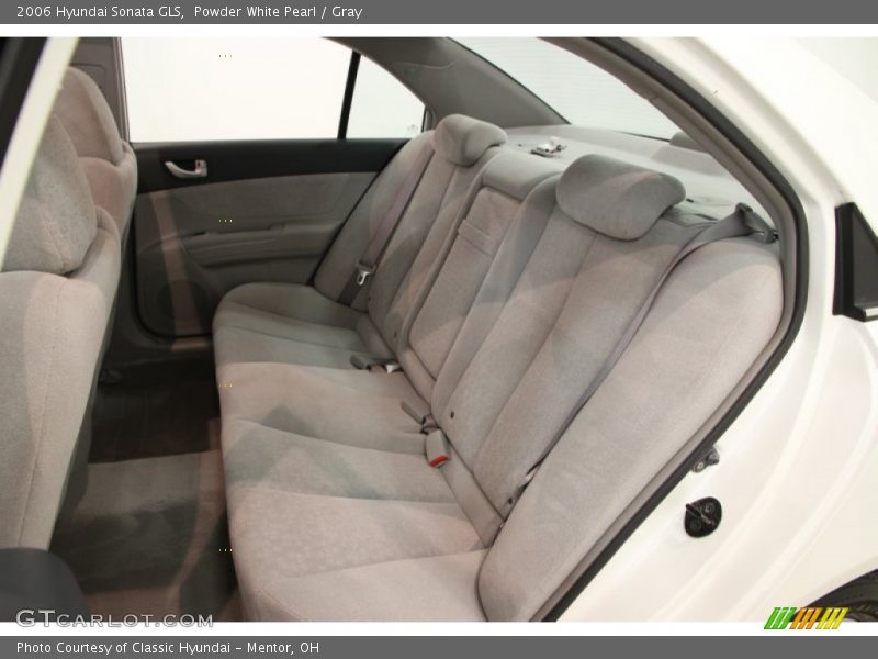 Powder White Pearl / Gray 2006 Hyundai Sonata GLS