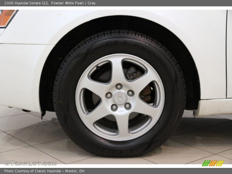 Powder White Pearl / Gray 2006 Hyundai Sonata GLS