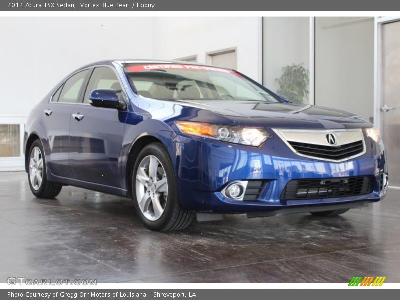 Vortex Blue Pearl / Ebony 2012 Acura TSX Sedan