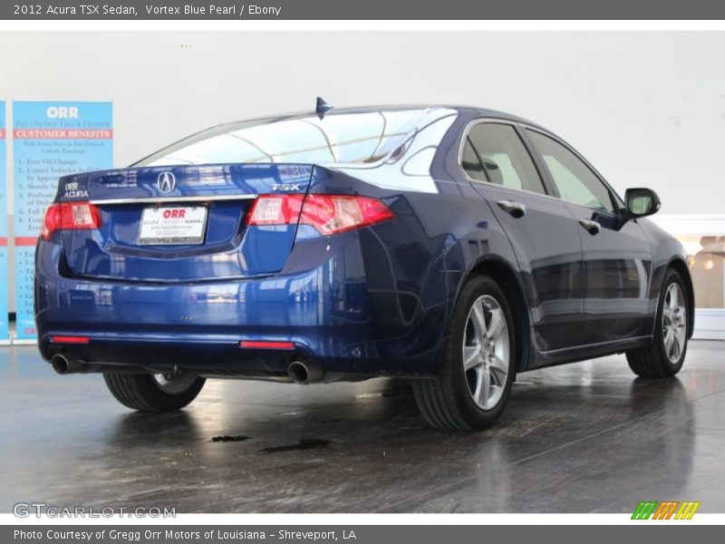 Vortex Blue Pearl / Ebony 2012 Acura TSX Sedan