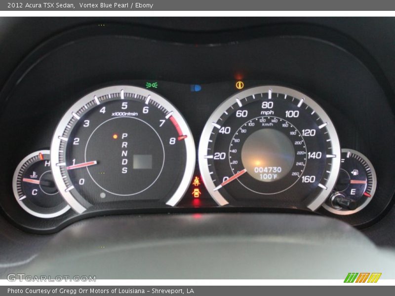 Vortex Blue Pearl / Ebony 2012 Acura TSX Sedan