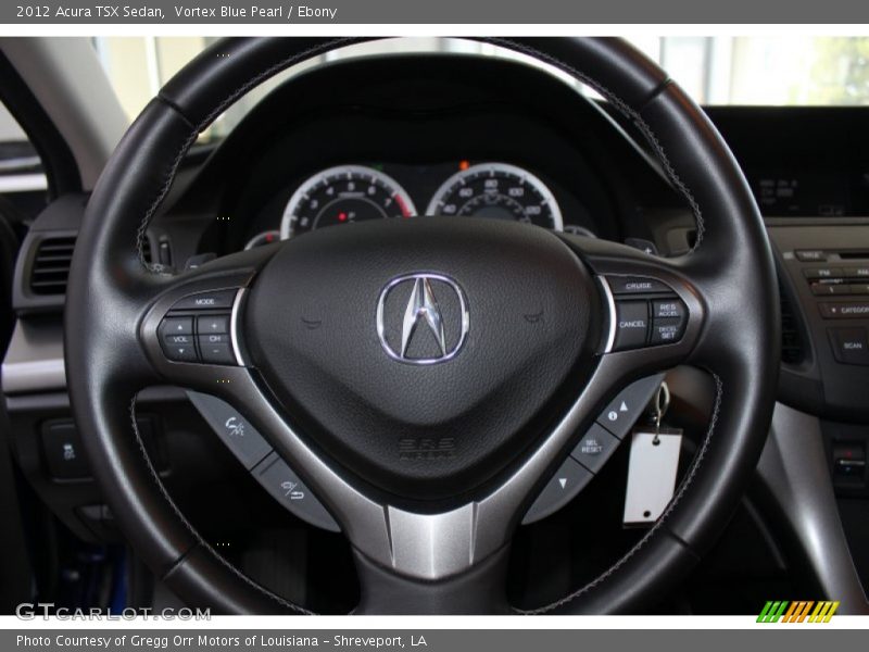 Vortex Blue Pearl / Ebony 2012 Acura TSX Sedan