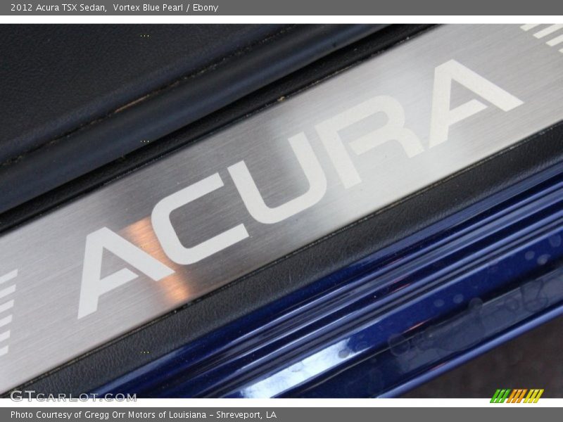 Vortex Blue Pearl / Ebony 2012 Acura TSX Sedan