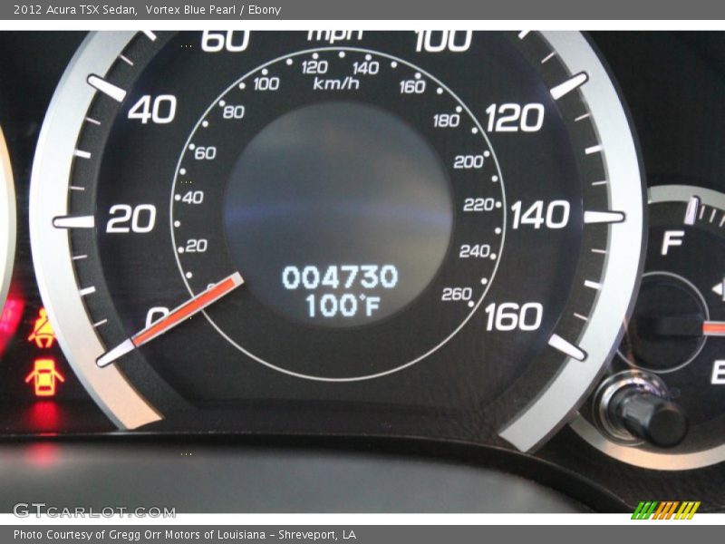 Vortex Blue Pearl / Ebony 2012 Acura TSX Sedan