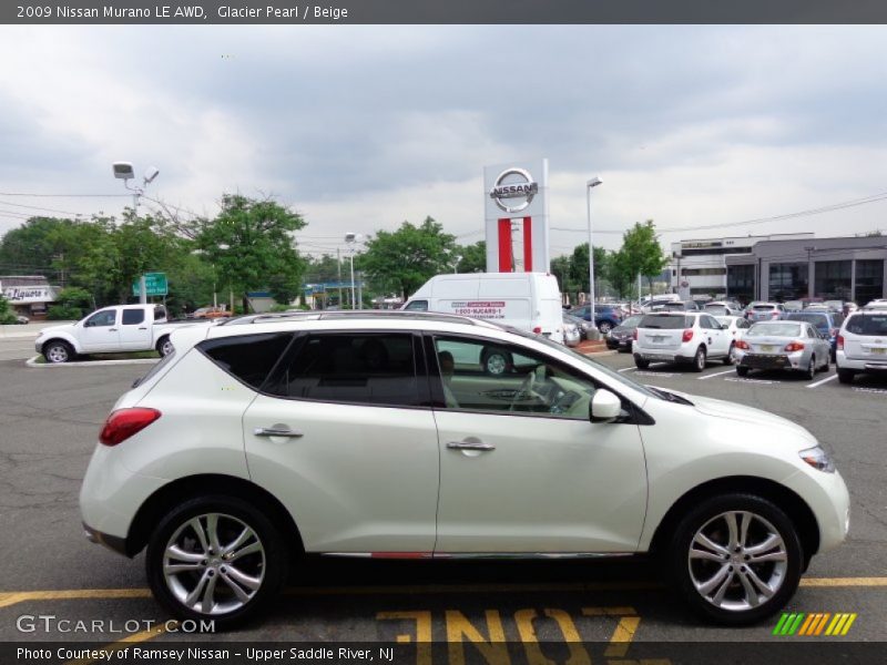 Glacier Pearl / Beige 2009 Nissan Murano LE AWD