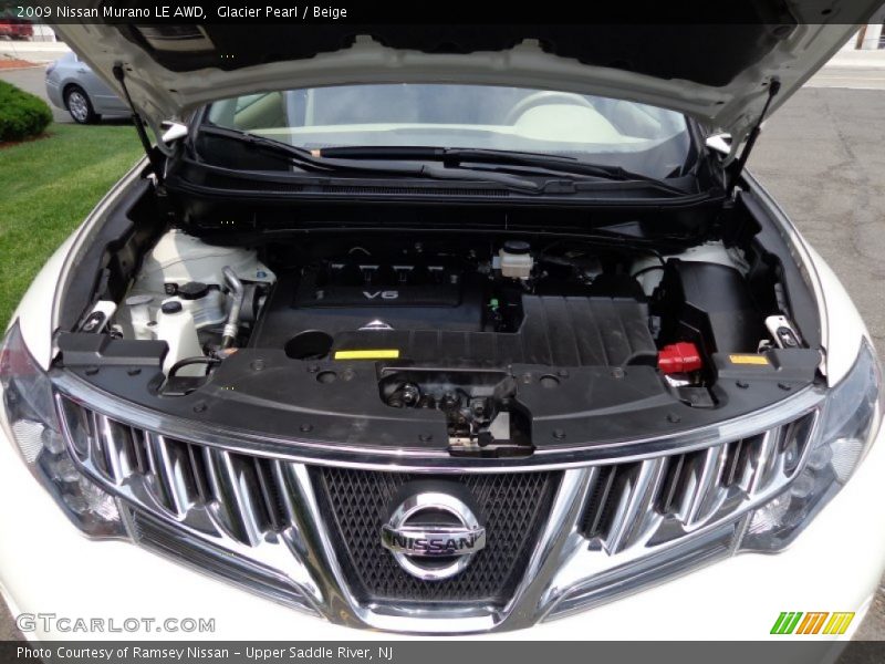 Glacier Pearl / Beige 2009 Nissan Murano LE AWD