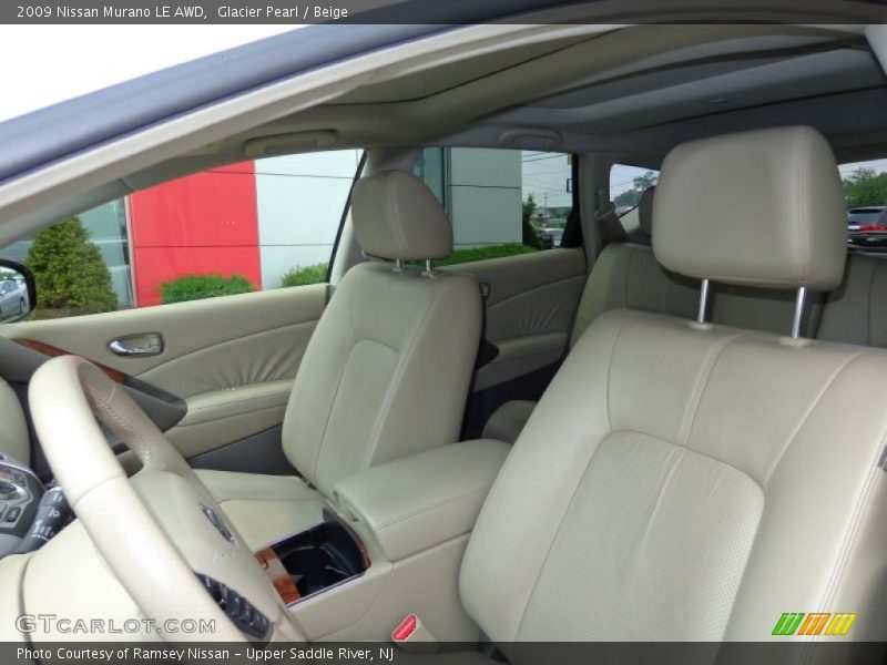 Glacier Pearl / Beige 2009 Nissan Murano LE AWD