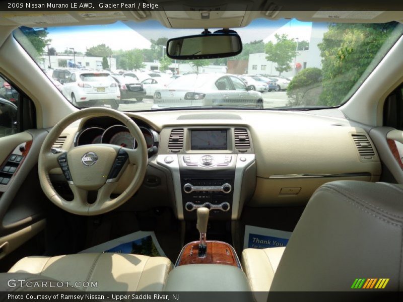 Glacier Pearl / Beige 2009 Nissan Murano LE AWD