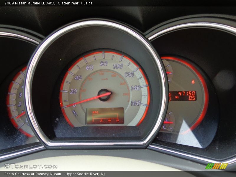 Glacier Pearl / Beige 2009 Nissan Murano LE AWD