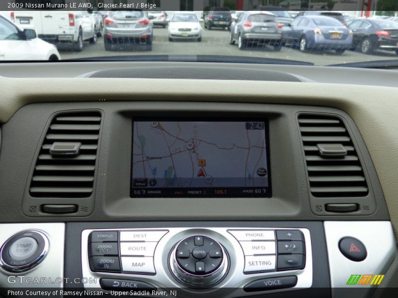 Glacier Pearl / Beige 2009 Nissan Murano LE AWD