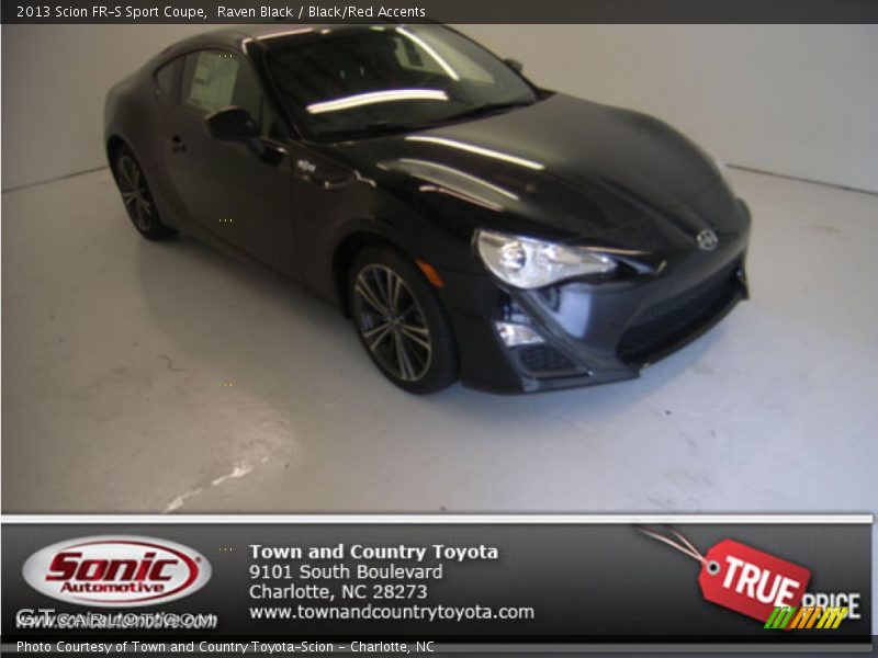 Raven Black / Black/Red Accents 2013 Scion FR-S Sport Coupe