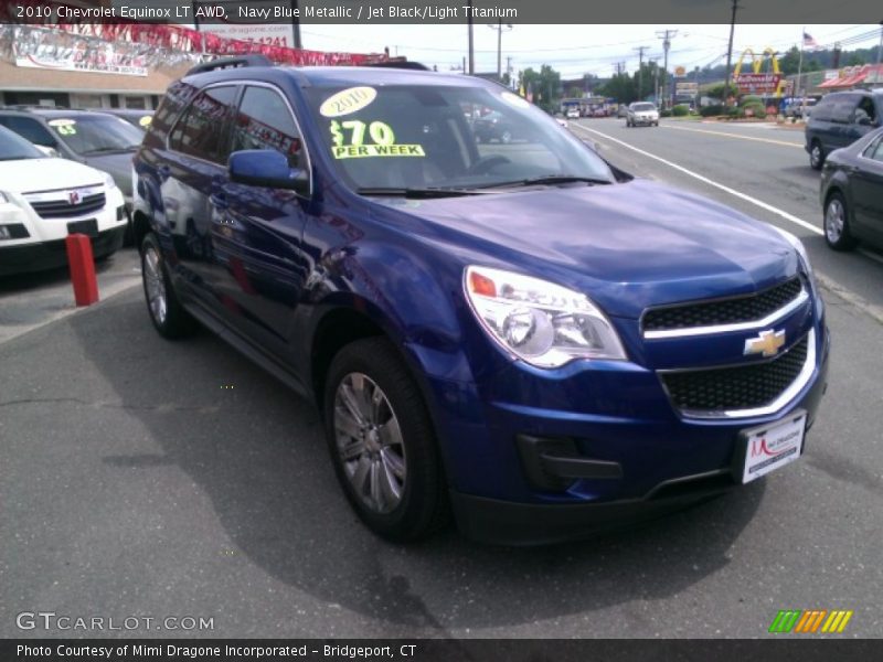 Navy Blue Metallic / Jet Black/Light Titanium 2010 Chevrolet Equinox LT AWD
