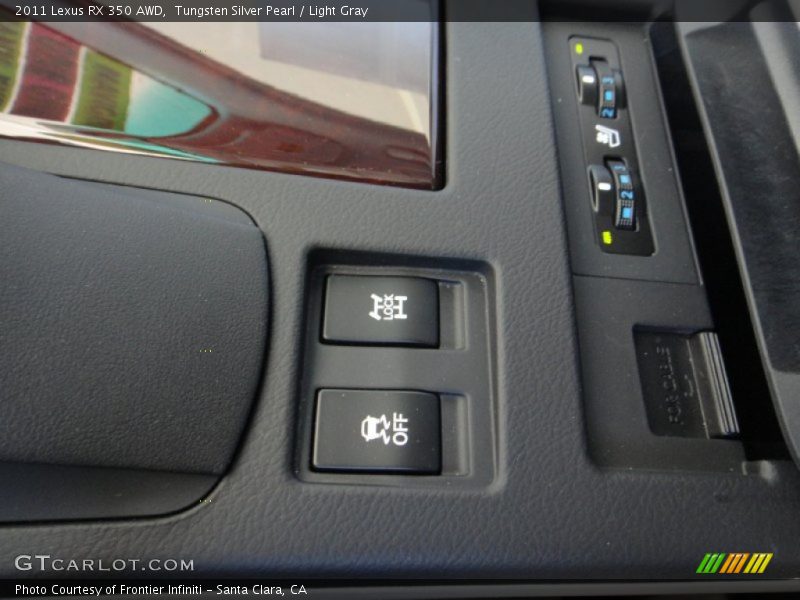 Tungsten Silver Pearl / Light Gray 2011 Lexus RX 350 AWD