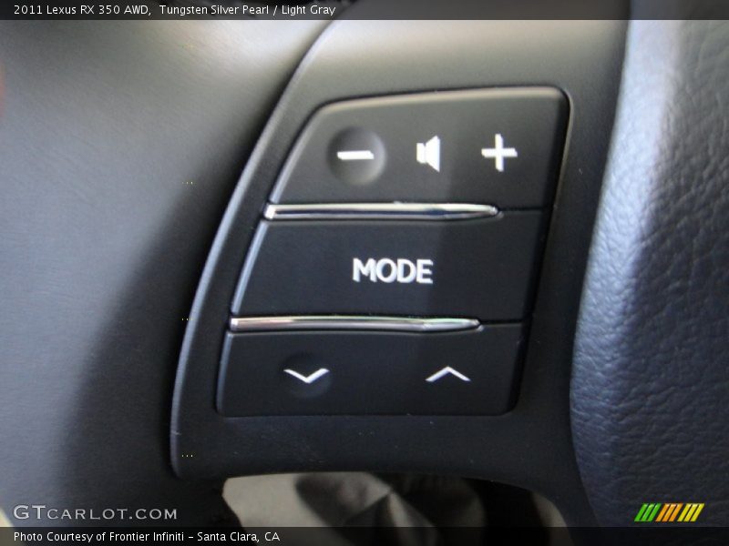 Tungsten Silver Pearl / Light Gray 2011 Lexus RX 350 AWD