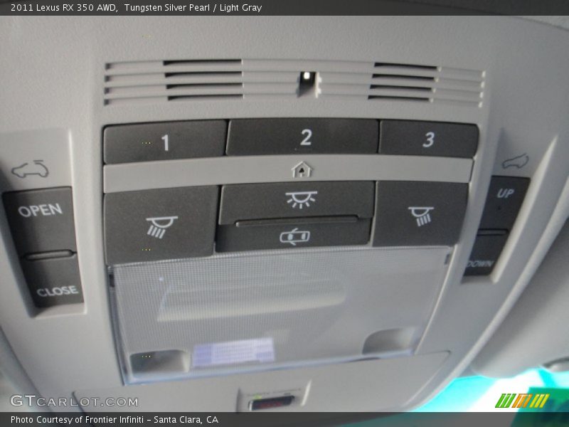 Tungsten Silver Pearl / Light Gray 2011 Lexus RX 350 AWD