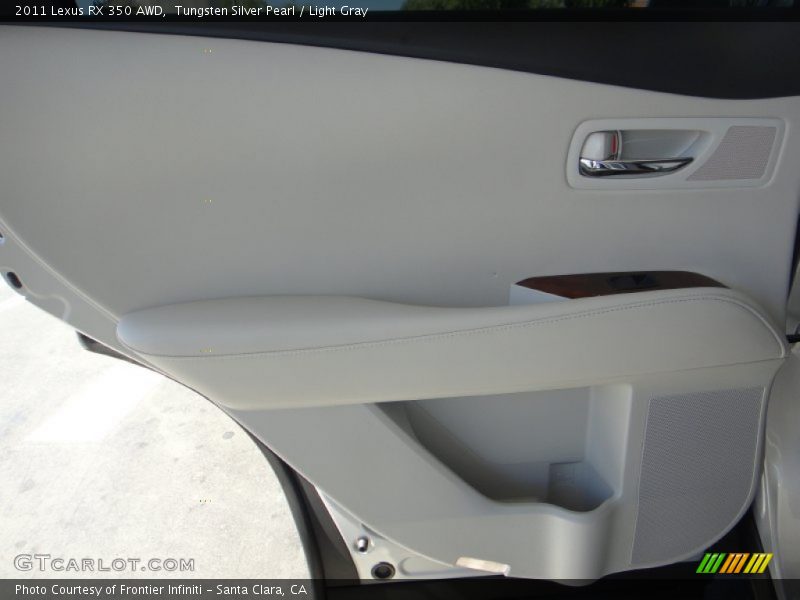 Tungsten Silver Pearl / Light Gray 2011 Lexus RX 350 AWD
