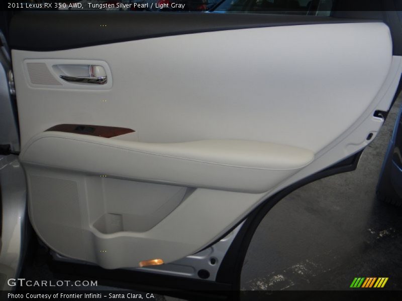 Tungsten Silver Pearl / Light Gray 2011 Lexus RX 350 AWD