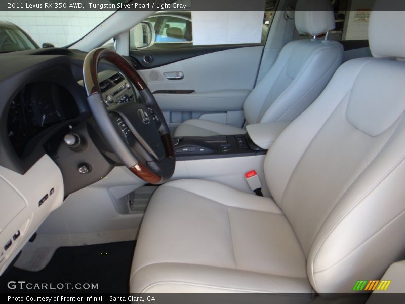 Tungsten Silver Pearl / Light Gray 2011 Lexus RX 350 AWD