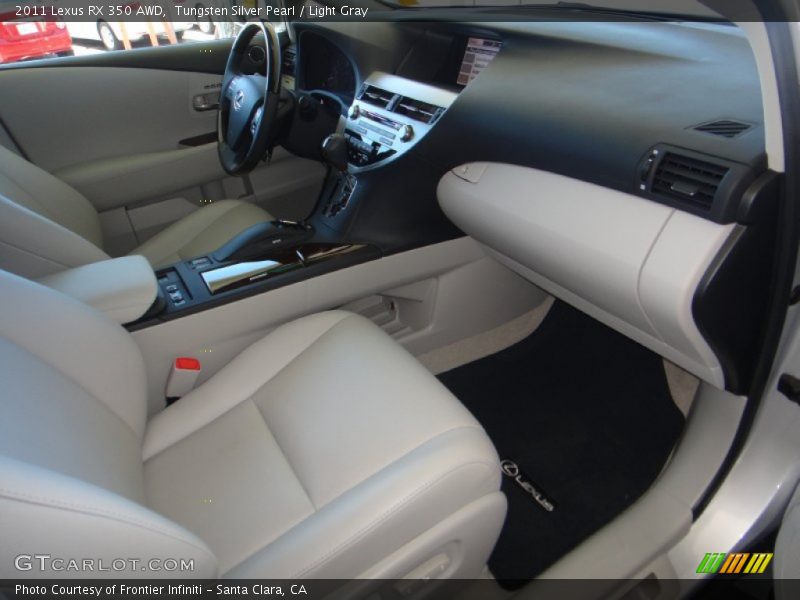 Tungsten Silver Pearl / Light Gray 2011 Lexus RX 350 AWD