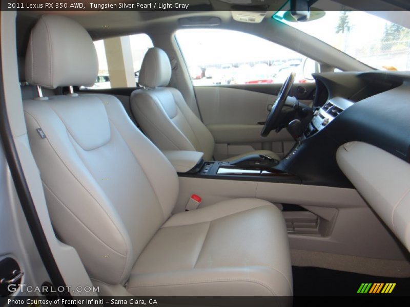 Tungsten Silver Pearl / Light Gray 2011 Lexus RX 350 AWD