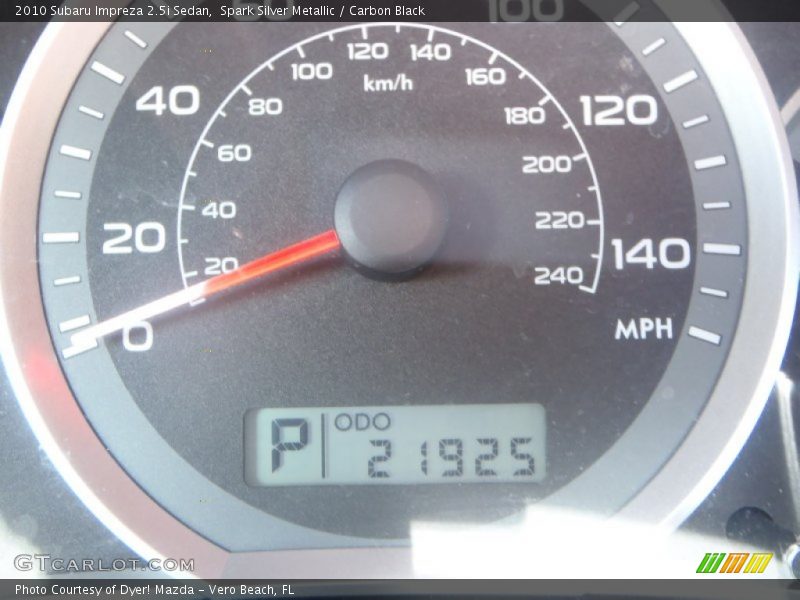Spark Silver Metallic / Carbon Black 2010 Subaru Impreza 2.5i Sedan