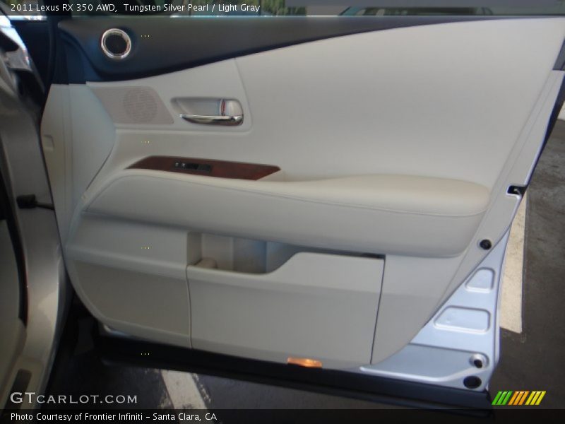 Tungsten Silver Pearl / Light Gray 2011 Lexus RX 350 AWD