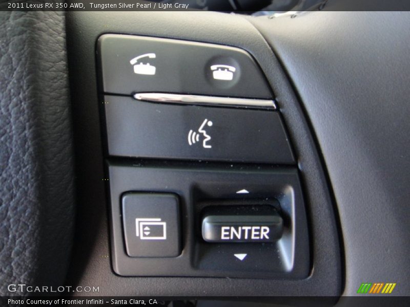 Tungsten Silver Pearl / Light Gray 2011 Lexus RX 350 AWD