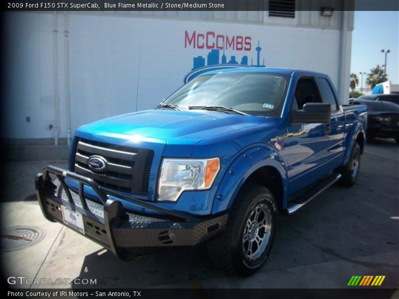 Blue Flame Metallic / Stone/Medium Stone 2009 Ford F150 STX SuperCab
