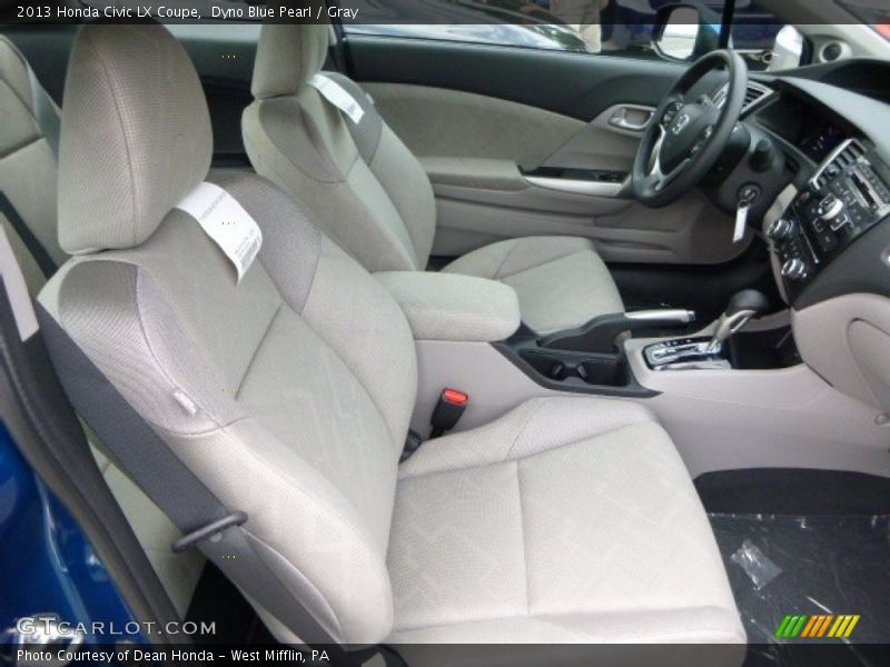 Dyno Blue Pearl / Gray 2013 Honda Civic LX Coupe