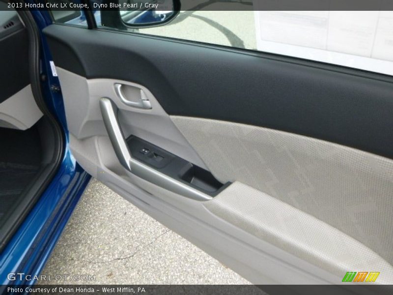Dyno Blue Pearl / Gray 2013 Honda Civic LX Coupe