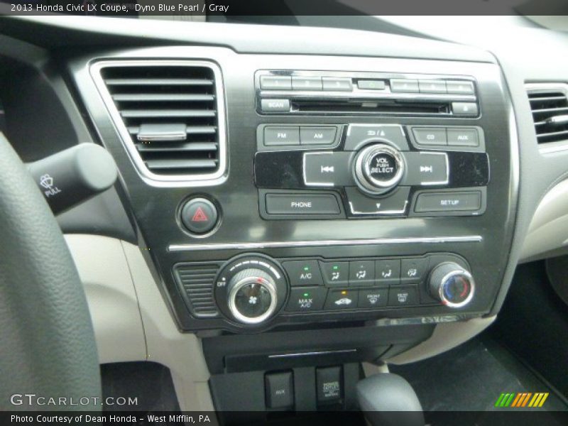 Dyno Blue Pearl / Gray 2013 Honda Civic LX Coupe