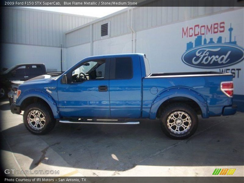 Blue Flame Metallic / Stone/Medium Stone 2009 Ford F150 STX SuperCab