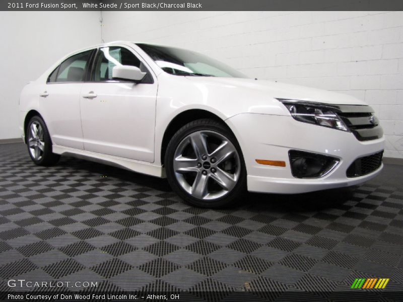 White Suede / Sport Black/Charcoal Black 2011 Ford Fusion Sport