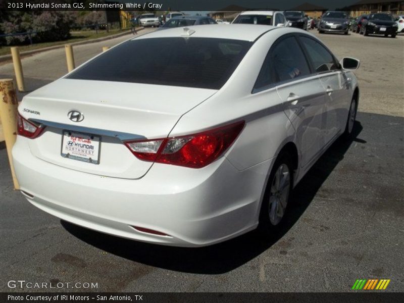 Shimmering White / Gray 2013 Hyundai Sonata GLS