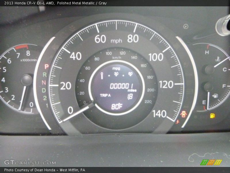 Polished Metal Metallic / Gray 2013 Honda CR-V EX-L AWD