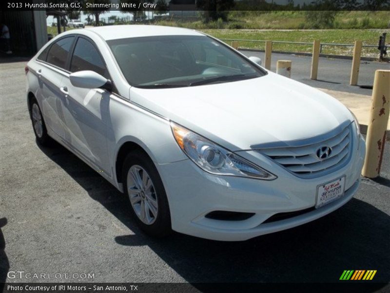 Shimmering White / Gray 2013 Hyundai Sonata GLS