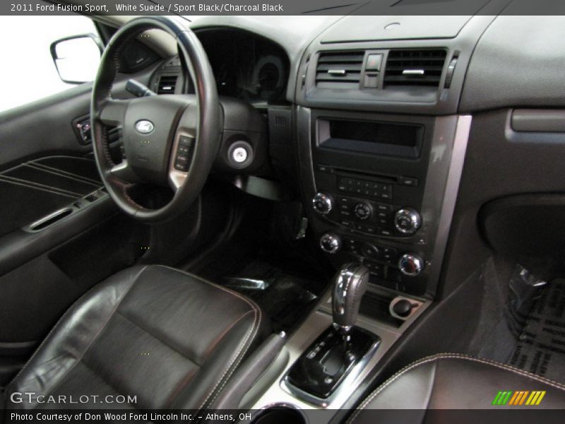 White Suede / Sport Black/Charcoal Black 2011 Ford Fusion Sport