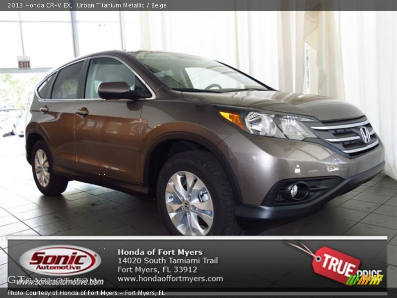 Urban Titanium Metallic / Beige 2013 Honda CR-V EX