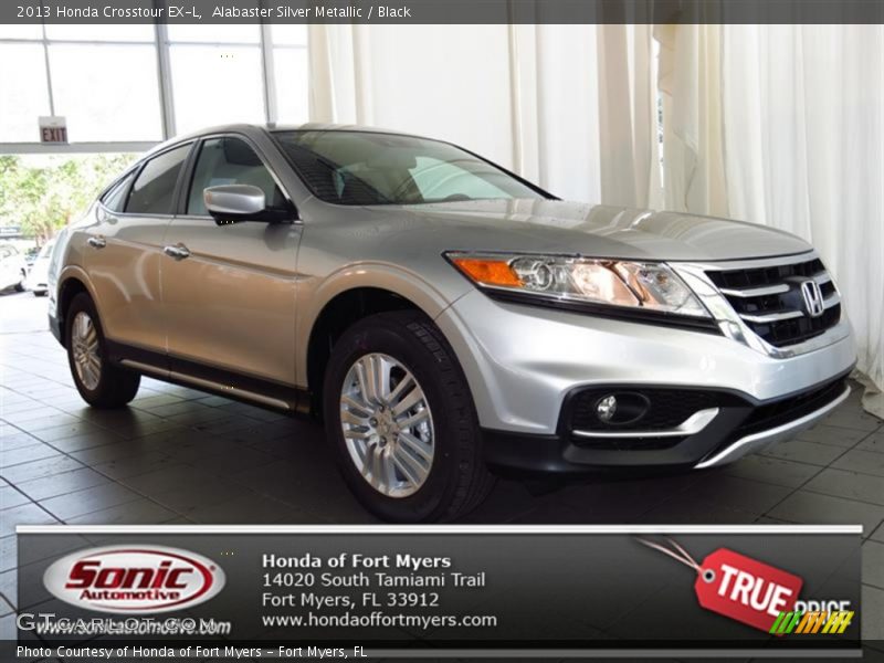 Alabaster Silver Metallic / Black 2013 Honda Crosstour EX-L